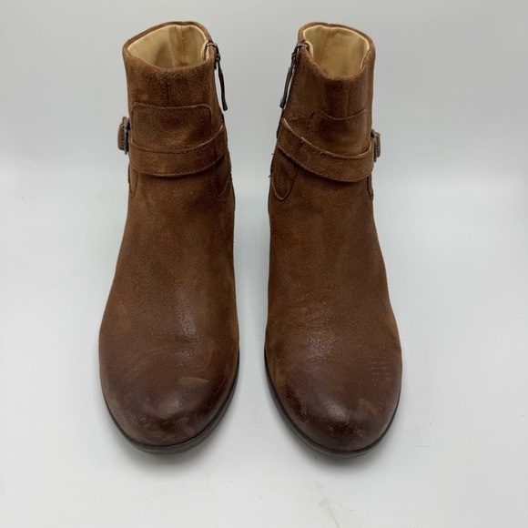 Dansko Cagney Boot Womens Size 39 US 8.5/9 Brown Suede Leather Block Heel Bootie - Picture 4 of 11